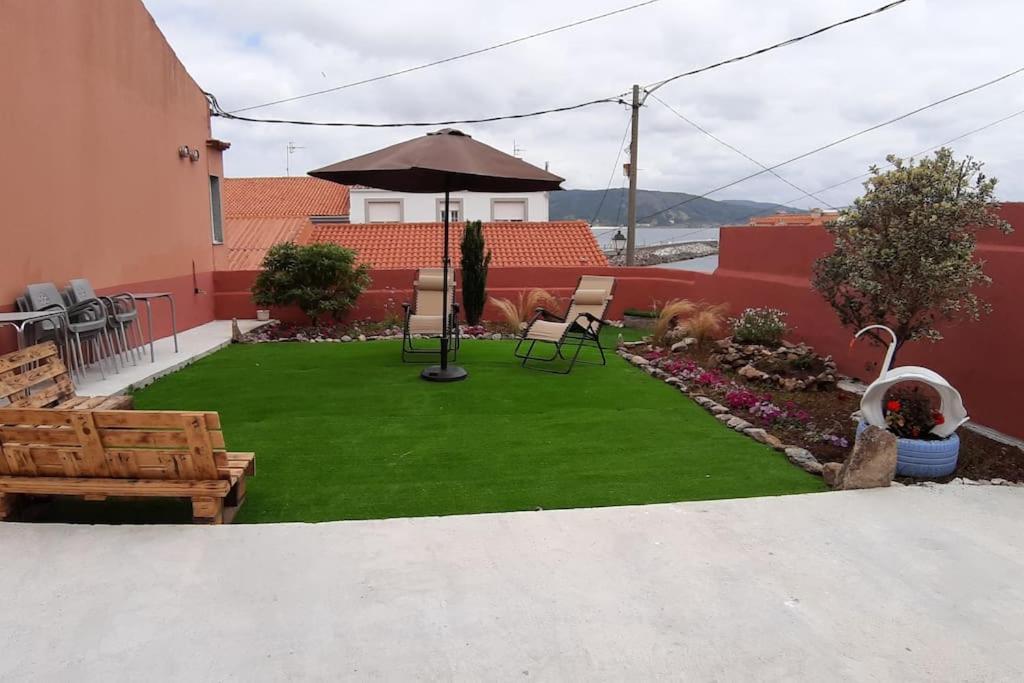 Casa Maria Con Jardin, Aparcamiento Y Vistas Al Mar Villa Finisterre Exterior foto